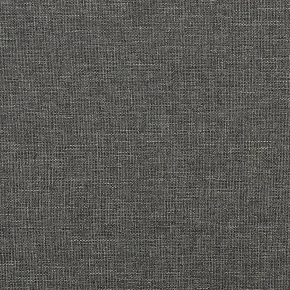 Giroletto con Testiera Grigio Scuro 90x190 cm in Tessuto