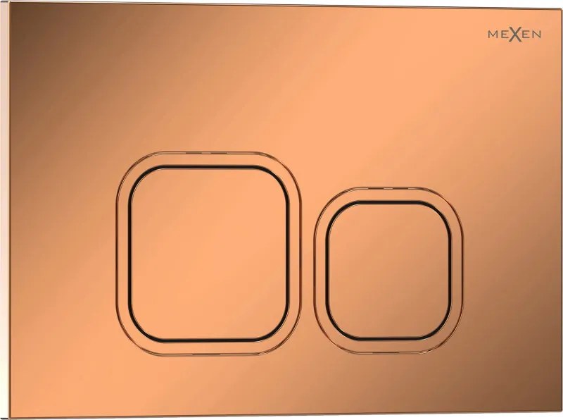 Mexen Tex 03 pulsante di scarico, oro rosa lucido - 6103-09