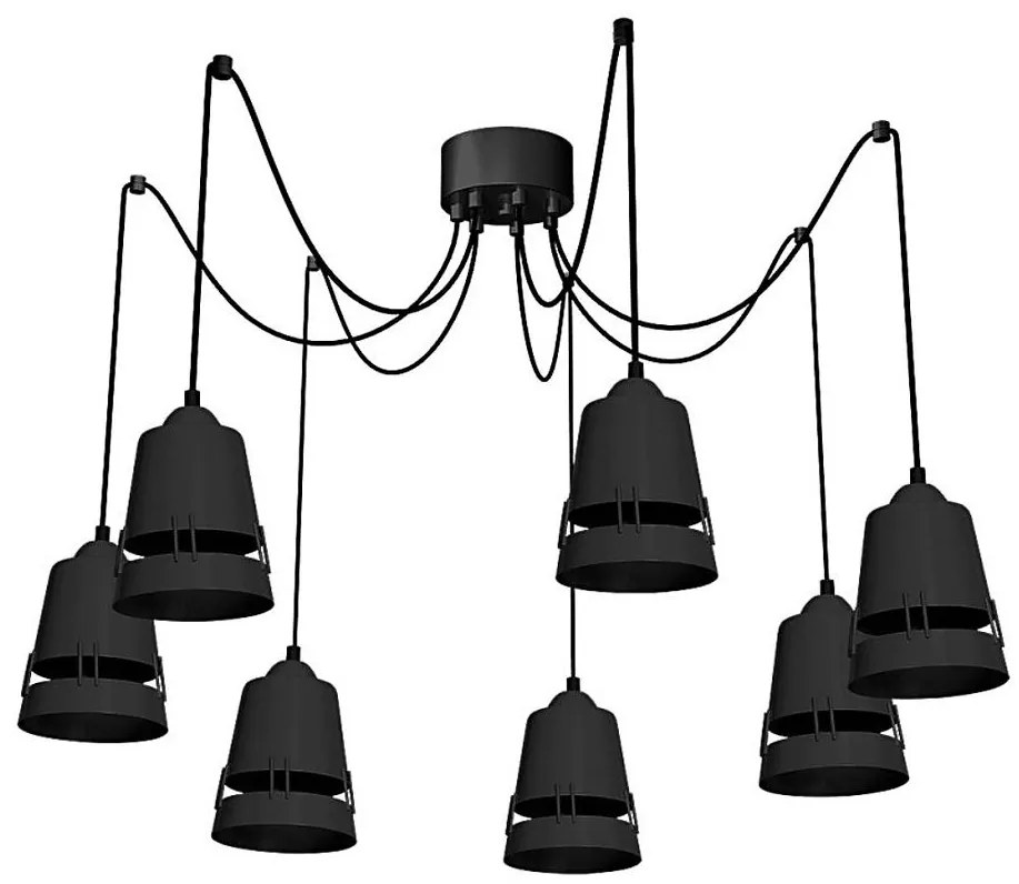 Lampadario a sospensione con filo WALET 7xE27/60W/230V ragno