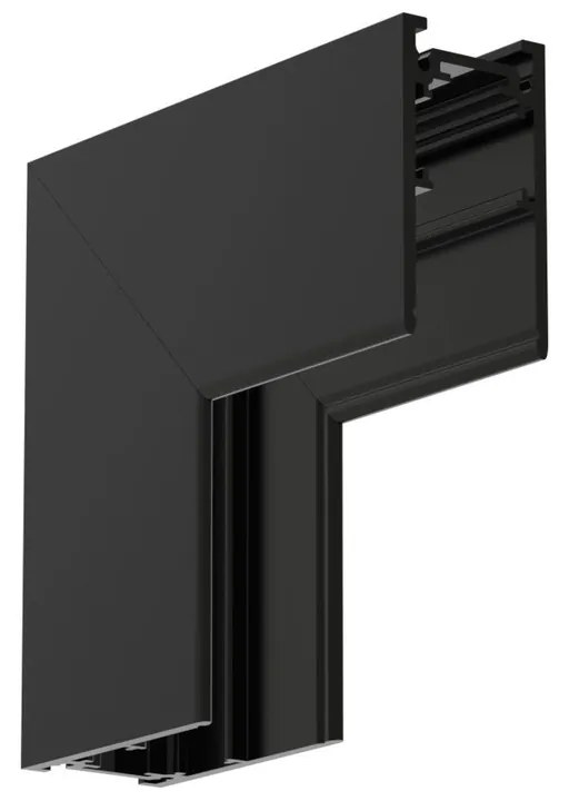 Connettore "L" Verticale per Binario Magnetico a Superficie - Nero