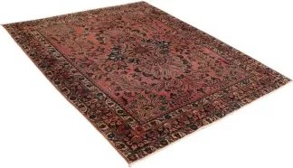 Antik Medaglione Floreale Rosso Antico Blu Scuro 165x195 Cm