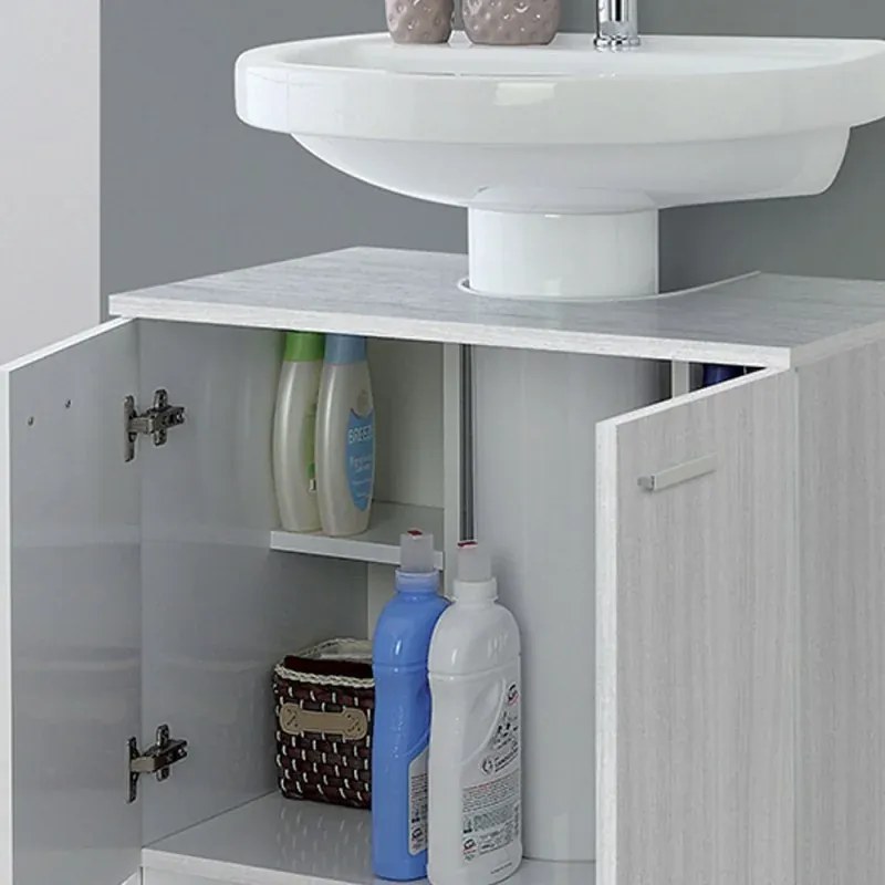 Mobile sotto lavabo universale 70 cm grigio con 2 ante Desya