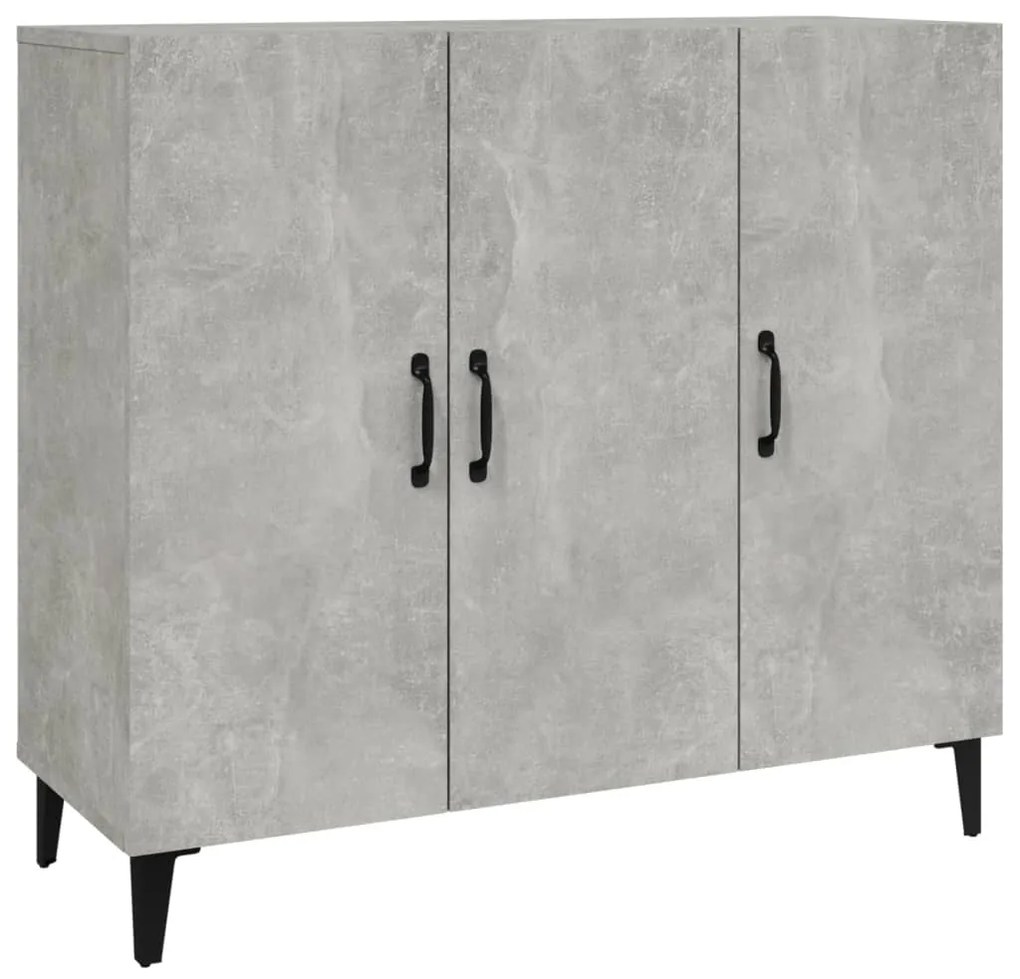 Credenza grigio cemento 90x34x80 cm in legno multistrato