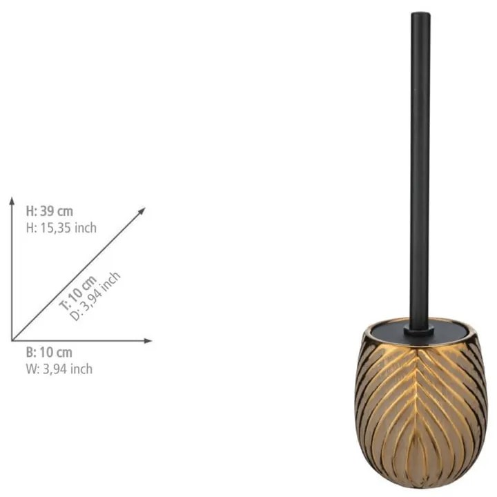 Scopino WC dorato in ceramica Idro – Wenko