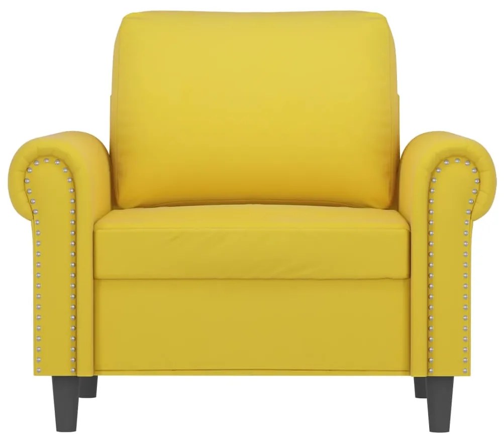 Poltrona giallo 60 cm velluto