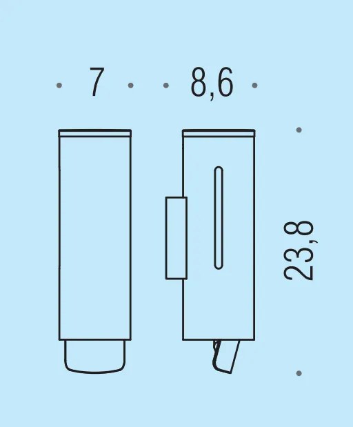 Colombo Design Contract B9979ncr dispenser sapone liquido a muro cromo