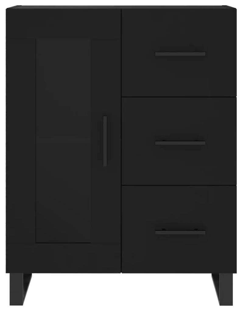 Credenza nera 69,5x34x90 cm in legno multistrato