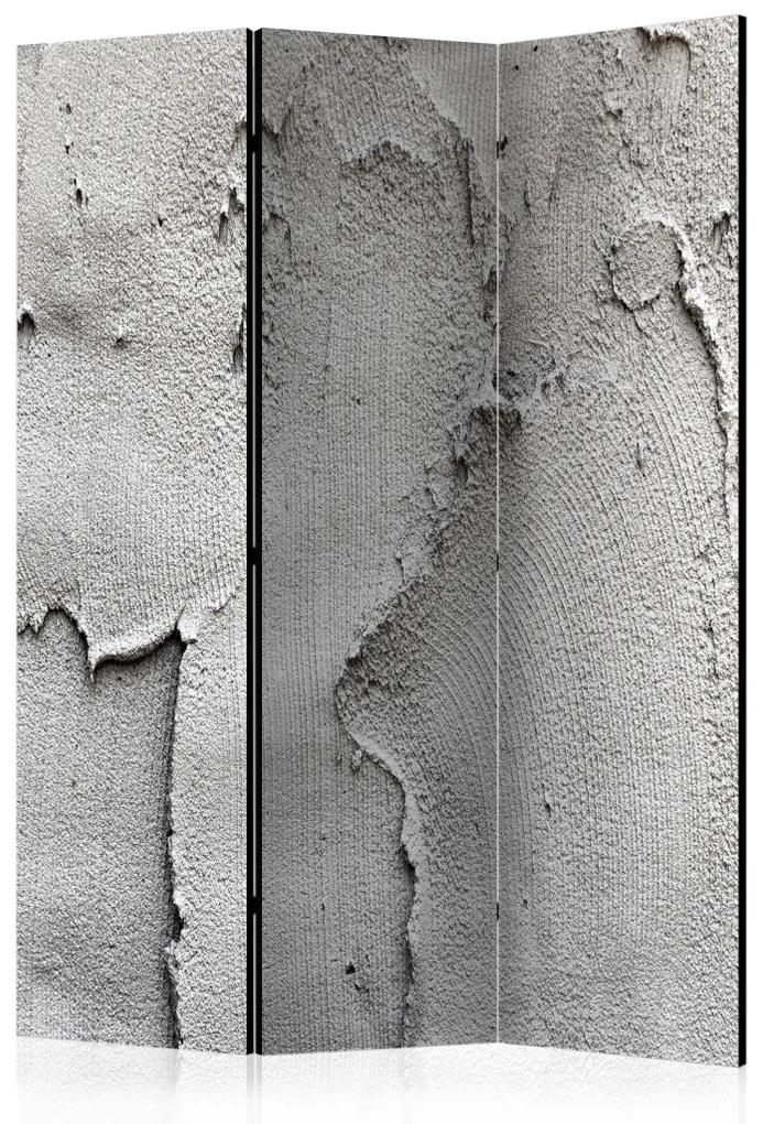 Paravento design Nientedimeno di cemento (3 parti) - composizione grigia