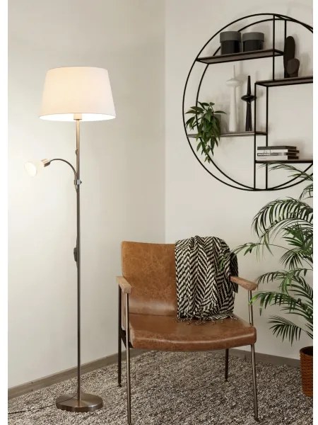 Eglo 95686 - Lampada da terra CONESA 1xE27/60W + 1xE14/40W