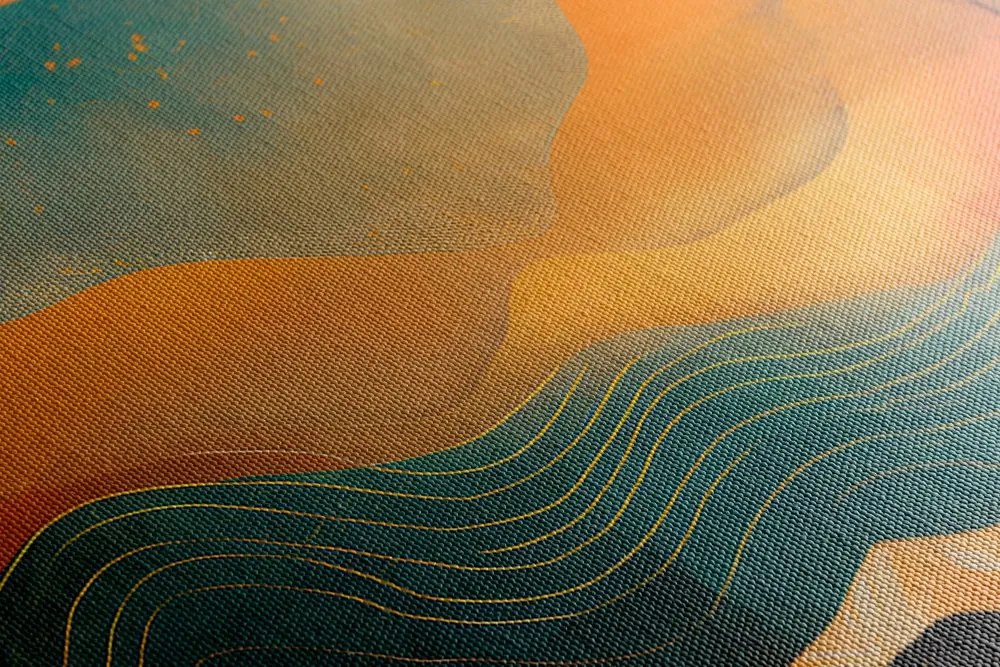 Stampa su tela – Tramonto astratto con un tocco di lusso