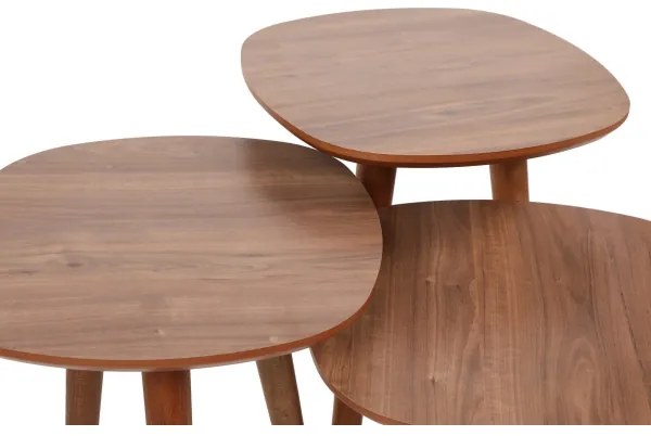 SET 3x Tavolino TYN marrone