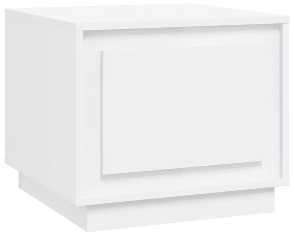 Tavolino da salotto bianco 51x50x44 cm in legno multistrato
