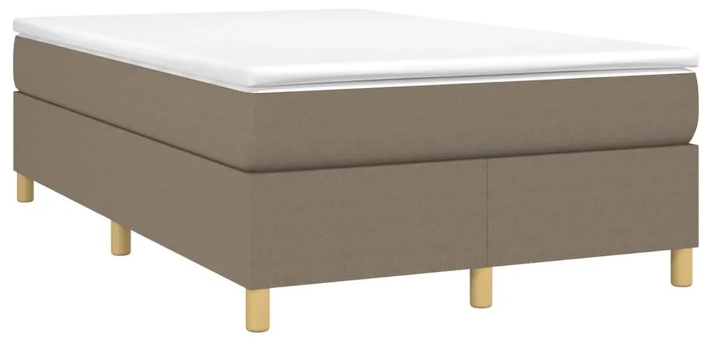 Giroletto a molle con materasso tortora 120x190 cm in tessuto