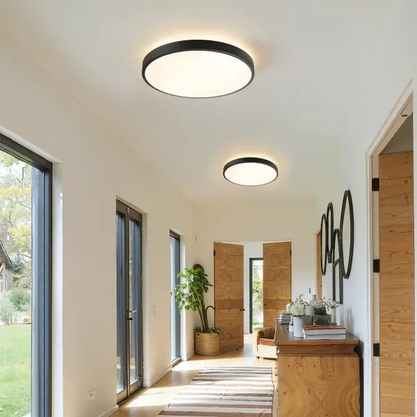 Brilagi - Lampada LED dimmerabile GLASS POOL DOUBLE LED/48W/230V 40 cm nera + telecomando