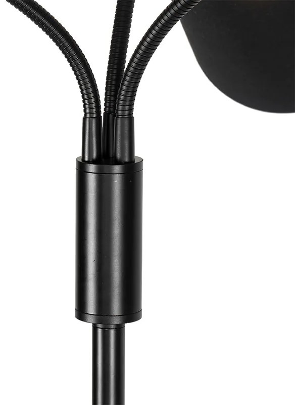 Lampada da terra moderna nera 3 luci - Carmen