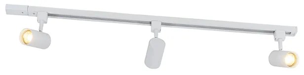 Sistema di illuminazione a binario Smart bianco monofase a 3 luci con Wifi GU10 - Iconic Jeana