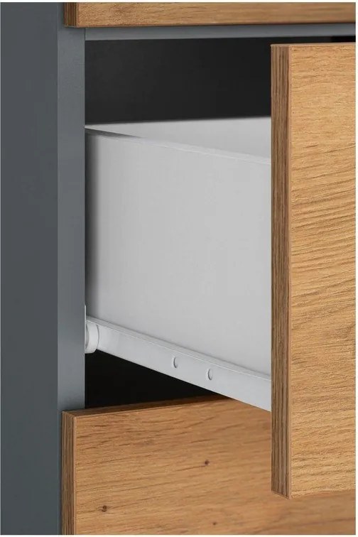 Mobile per bagno alto effetto rovere 130x35 cm Malika - Støraa