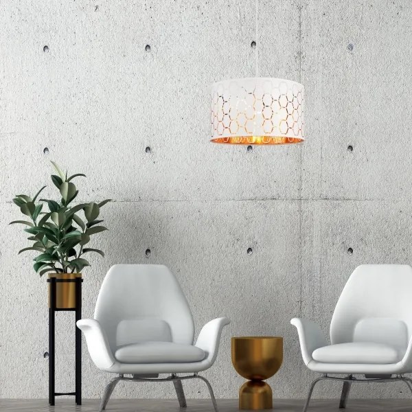 Lampada a sospensione con cavo ULLE 1xE27/15W/230V bianca