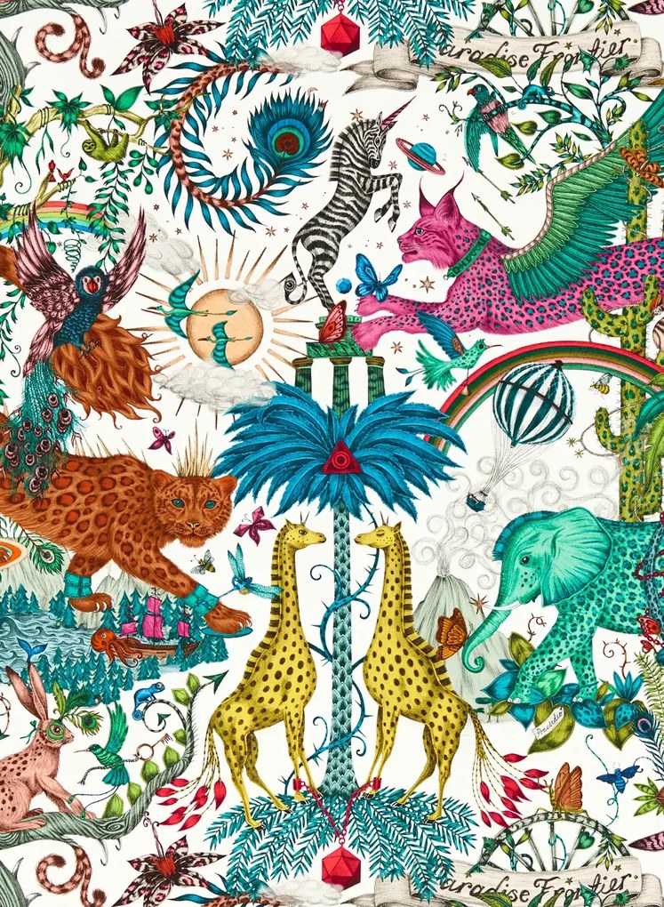 Clarke & Clarke Carta da parati Paradise Lost - Ivory