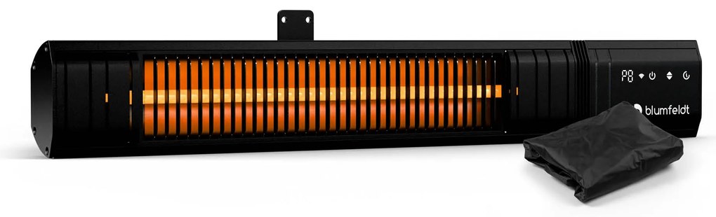 blumfeldt Gold Bar Slim riscaldatore elettrico da 2000W | 9 livelli | funzione WiFi | touchscreen | telecomando | IP 65