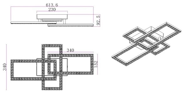 Globo 67328-24 - Plafoniera LED SAPENA LED/24W/230V
