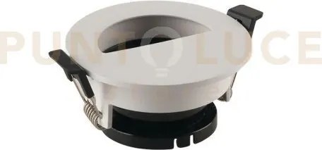 Faretto a incasso stenos orientabile bianco tondo foro mezza luna 8...