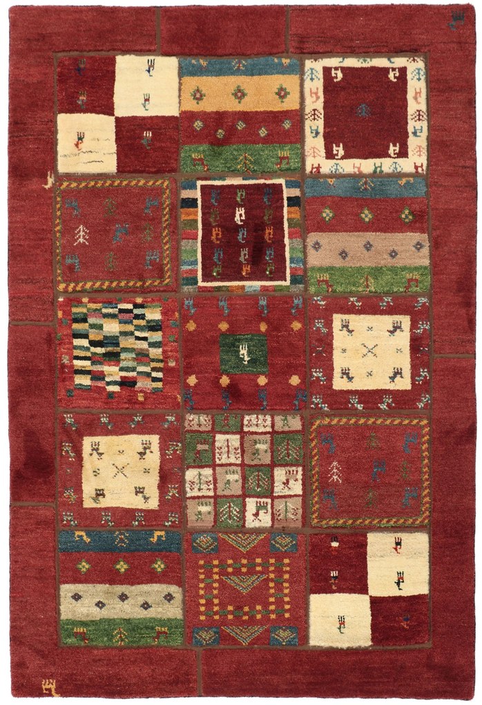 Gabbeh Tappeto 210 x 140 (Iran) Annodato A Mano