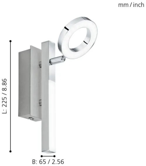 Eglo 96178 - Faretto CARDILLIO 1 1xLED/3,2W + 1xLED/2,2/230V