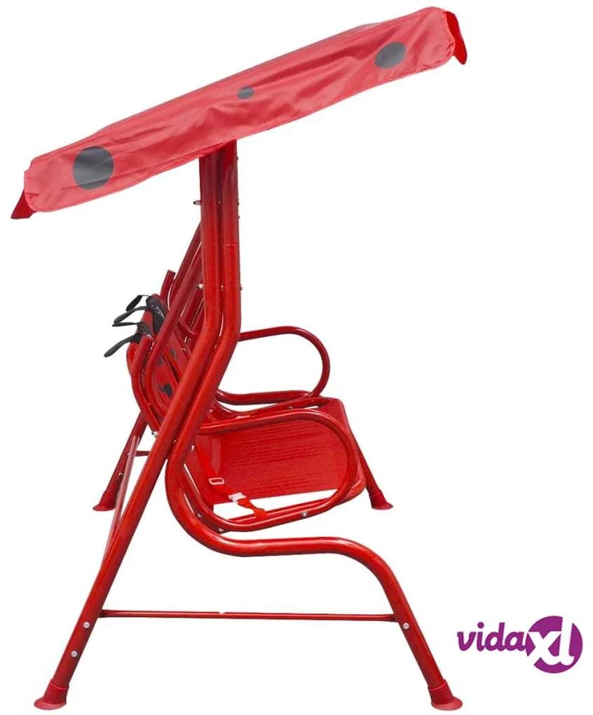 vidaXL Altalena per bambini rossa