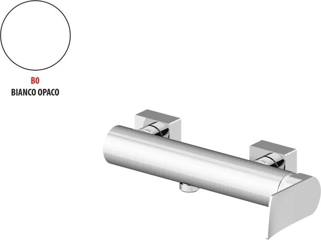 Rubinetto per doccia getto laminare cristallino ad incasso monocomando Soffio bianco opaco GATTONI RUBINETTERIA