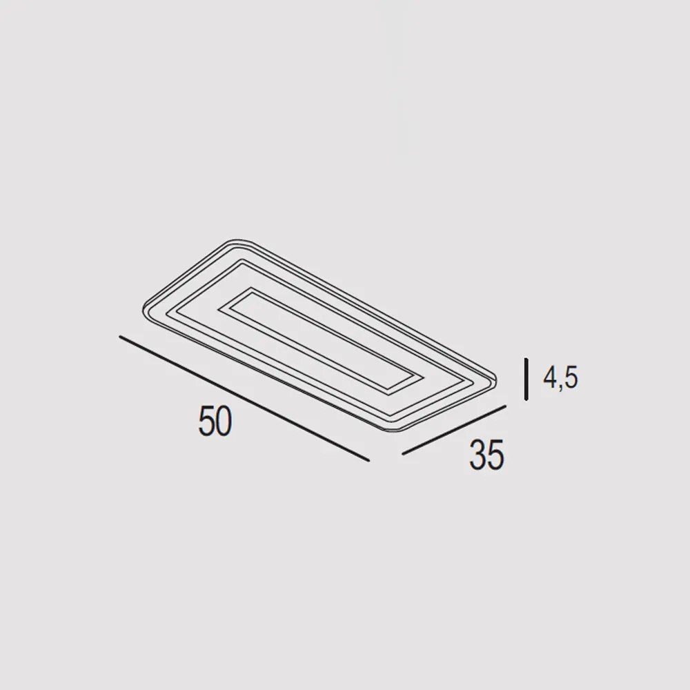 Plafoniera Contemporanea Halò Metallo Tortora Led 36W