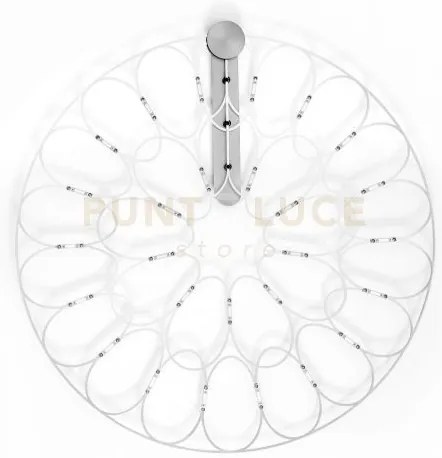 Lafra applique a parete media cromo 2700k 2150lm 27w d.70cm dimmera...