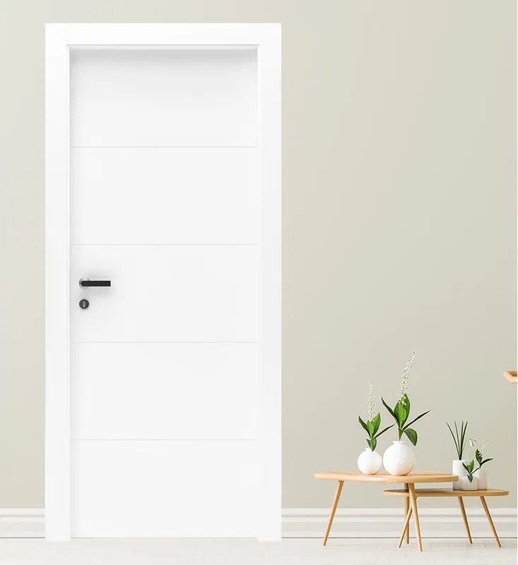 Porta interna a battente Dione in legno colore bianco, L 60 x H 210 cm, apertura reversibile