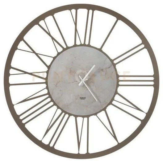 Orologio da parete design big 90 bronzo e marmo travertino
