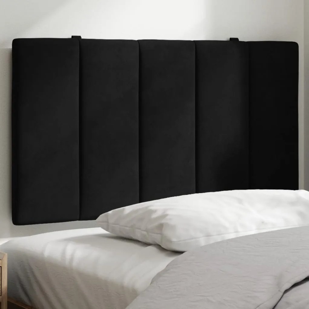 Cuscino Testiera Nero 90 Cm İn Velluto /