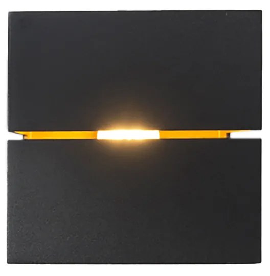Applique da parete moderna nera e oro 9,7 cm - Transfer Groove