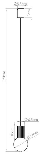 Sollux SL.1714 - Lampadario a sospensione con filo HALO 1xG9/8W/230V diametro 12 cm nero