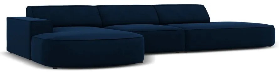 Divano angolare in velluto blu (angolo sinistro) Jodie - Micadoni Home