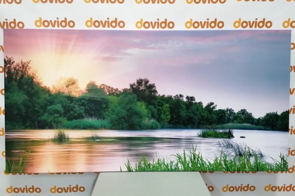 Stampa su tela – Alba sul fiume