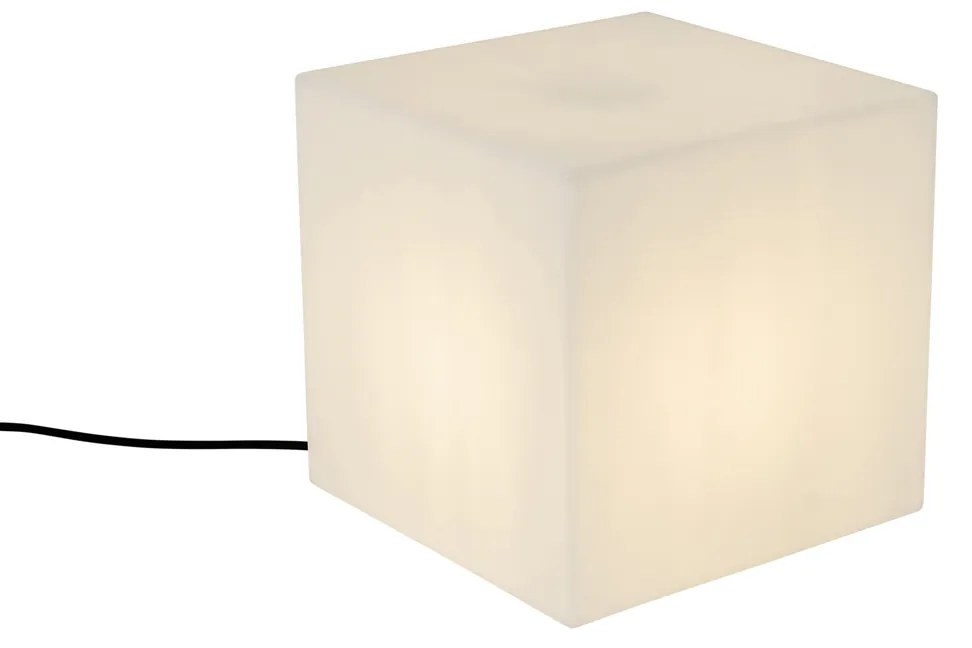 Lampada da esterno intelligente bianca quadrata 30 cm incl. LED A60 IP44 - Nura