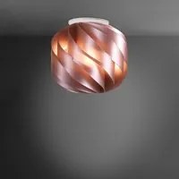 Plafoniera Moderna Globe 1 Luce In Polilux Rosa Metallico D40 Made In Italy