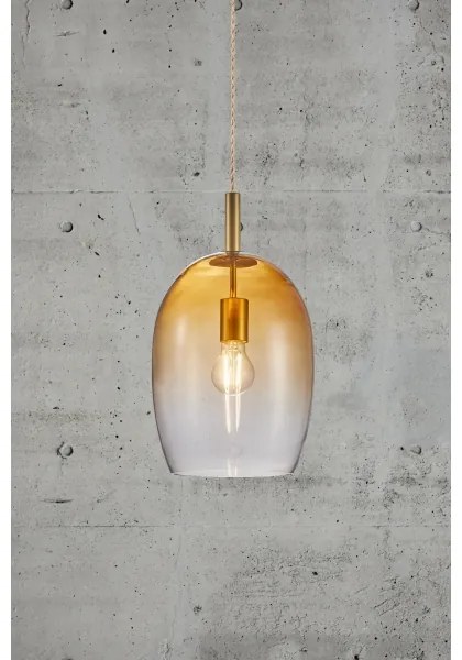 Nordlux - Lampada a sospensione con cavo UMA 1xE27/40W/230V Ø 23 cm marrone/fumé