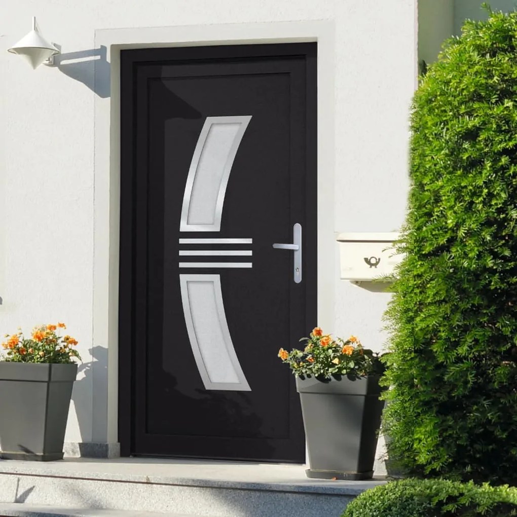 Porta Ingresso Antracite 98x200 Cm İn Pvc /