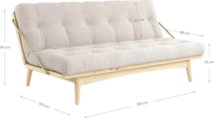 Divano variabile Karup chiaro/verde oliva Folk - Karup Design