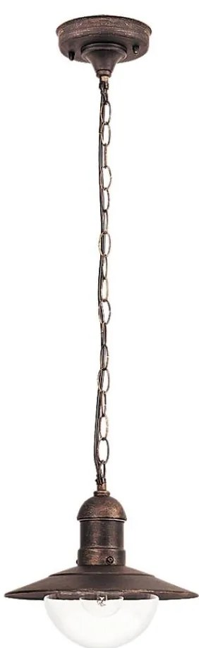 Brilagi - Lampada a sospensione per esterni MOLDE 1xE27/60W IP44 bronzo/patina