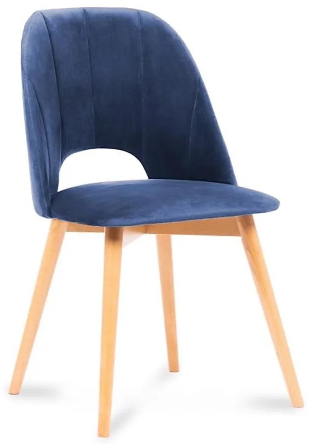 Sedia da pranzo TINO 86x48 cm blu scuro/faggio