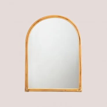 Specchio Da Parete In Rattan Jasal Natural - Sklum