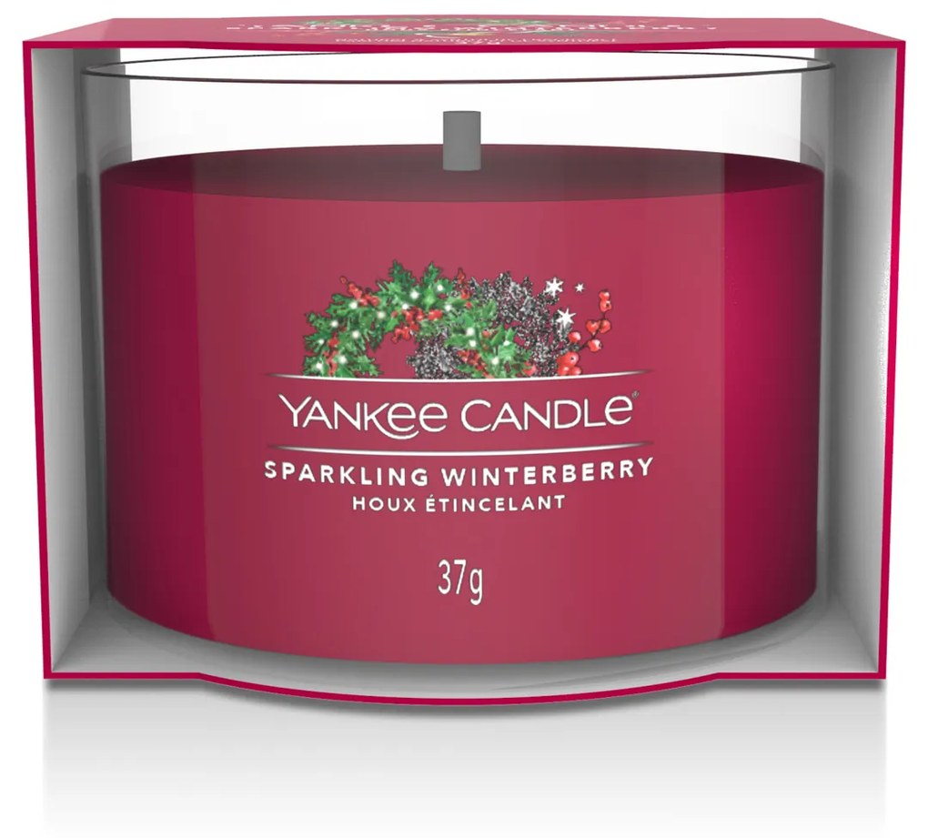 Sparkling Winterberry, candela votiva profumata Yankee Candle