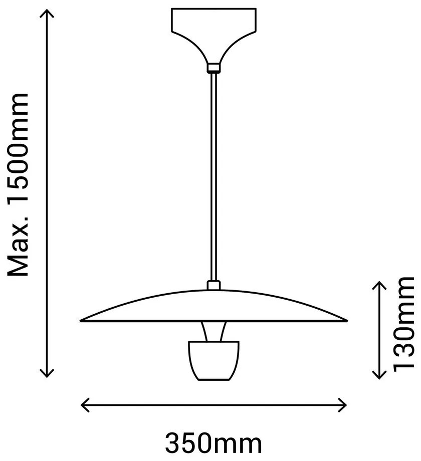 Apparecchio a sospensione bianco, altezza 150 cm Poppins - SULION