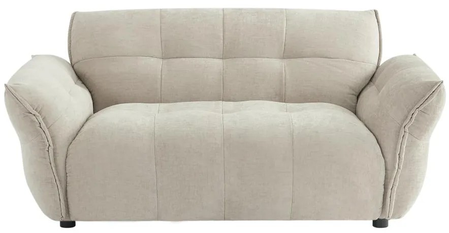Divano 2 posti in Tessuto chiné Beige - NAPIZO